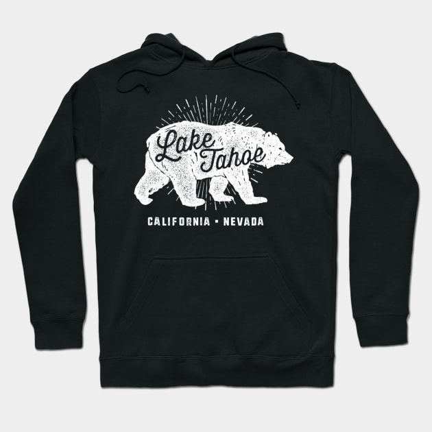 Lake Tahoe Vintage Retro Bear California Nevada Hoodie by schaefersialice